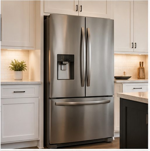 Technician repairing a refrigerator in an Orlando home